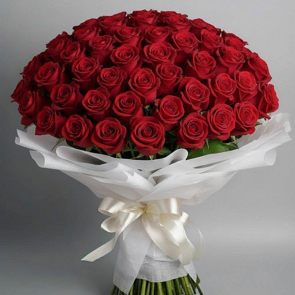 Букет 101 Красная роза Блэк Мэджик в Кармалиновской