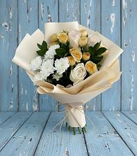Букет цветов из:  Розы и Хризантемы в Кармалиновской