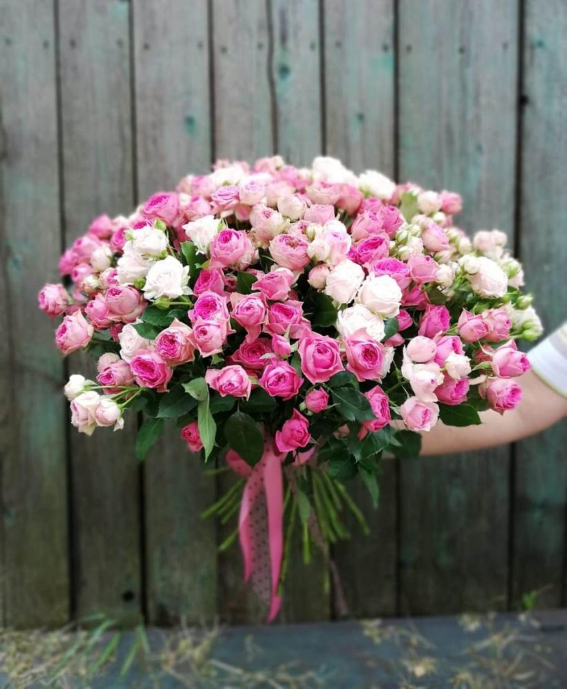 Букет Розовые кустовые розы Натали и Лав Лидия в Кармалиновской