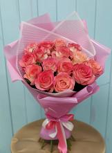 Букет 15 Розовых роз Равель в Кармалиновской
