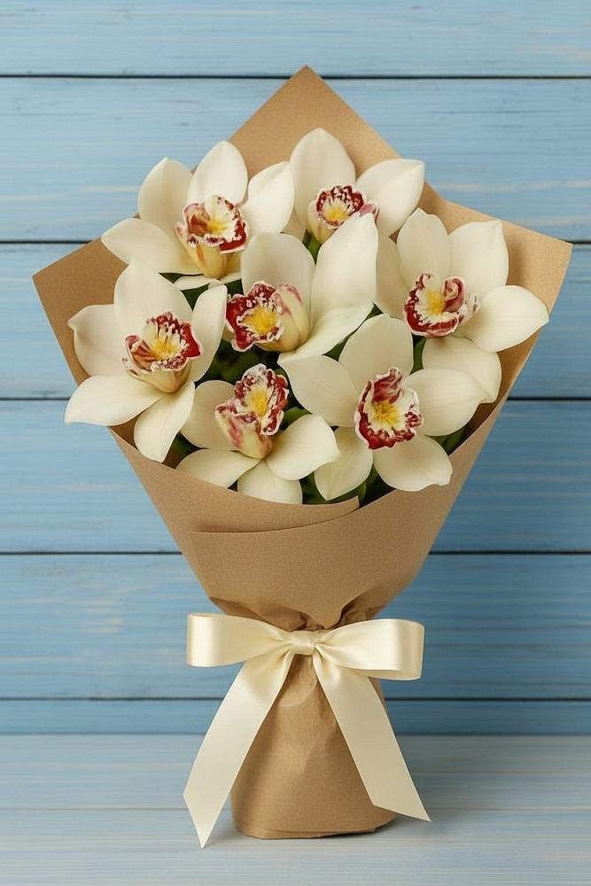 Букет цветов из: Орхидеи и Розы в Кармалиновской